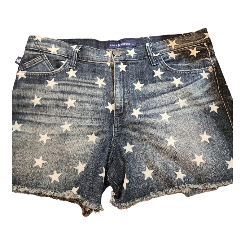 Rock & Republic Stars Jean Shorts Sz. 14 Pre-owned